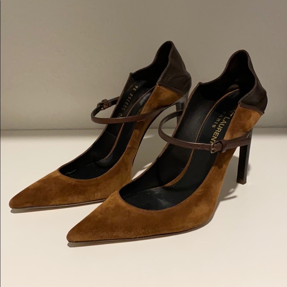 *SOLD* Saint Laurent Majorelle suede pumps